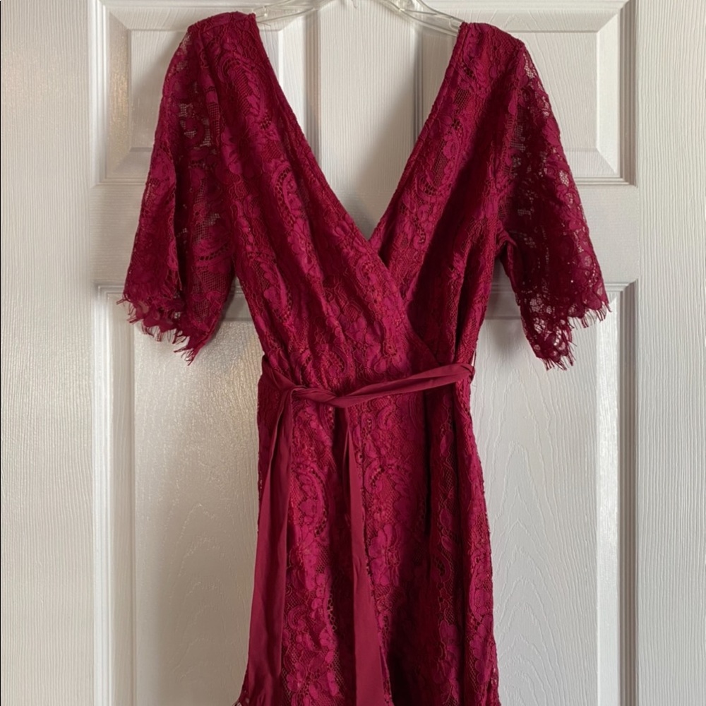 Sexy Red Lace Romper